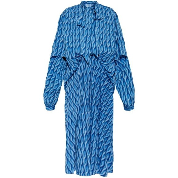 Balenciaga Wave Pattern Print Dress - NWT - Picture 1 of 5
